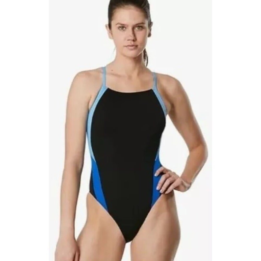 Speedo Women's Swimsuit One Piece Endurance+ Cross Back Solid Adult bathing suit